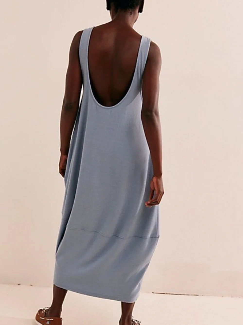 Free People Beach Barrel Midi Dress Cotton XL